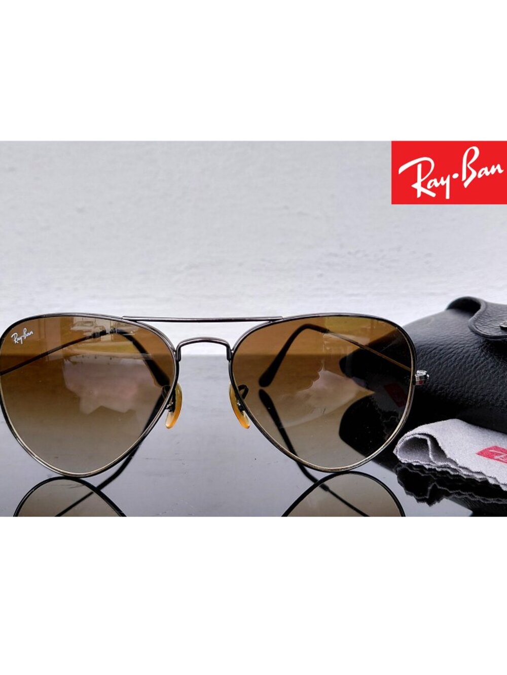 Ray-Ban Aviator Large Metal Bronze Brown Gradient Sunglasses RB3025 58mm